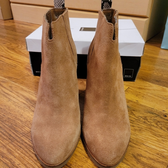 Dolce Vita Stacie Saddle Suede Booties - Picture 3 of 6